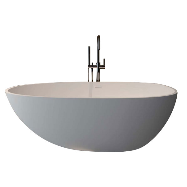 Artipisyal na Hugis Itlog na Freestanding Bathtub