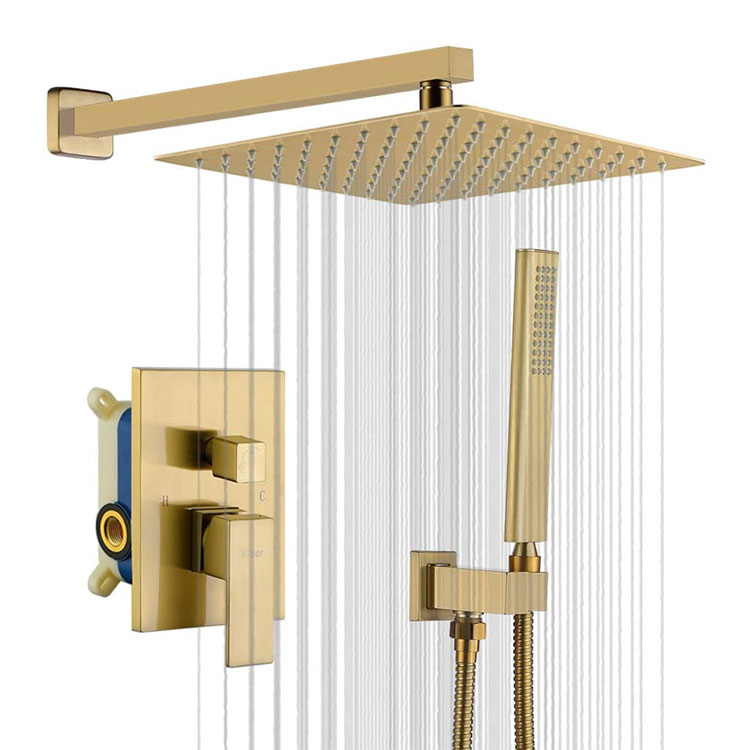 Brushed Gold Shower System