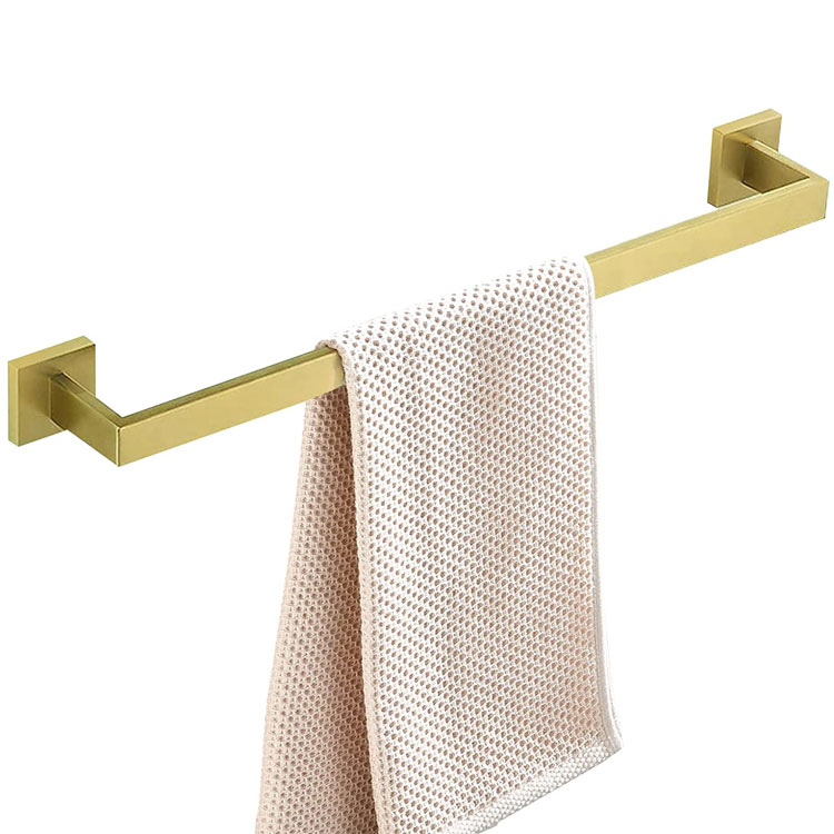 Nakasipilyo na Gold Towel Holder