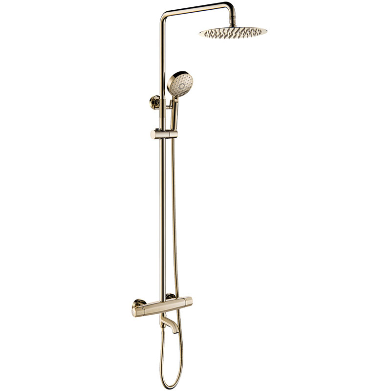 Modernong Golden Brass Banyo Malaking Shower System