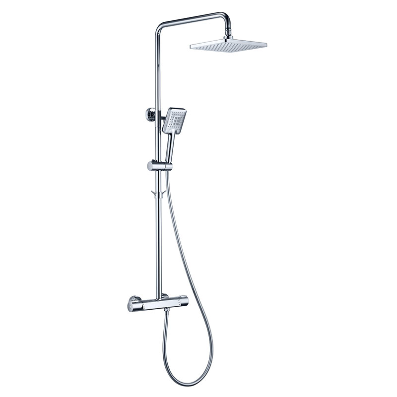 Thermostatic Big shower System na may Square Shower