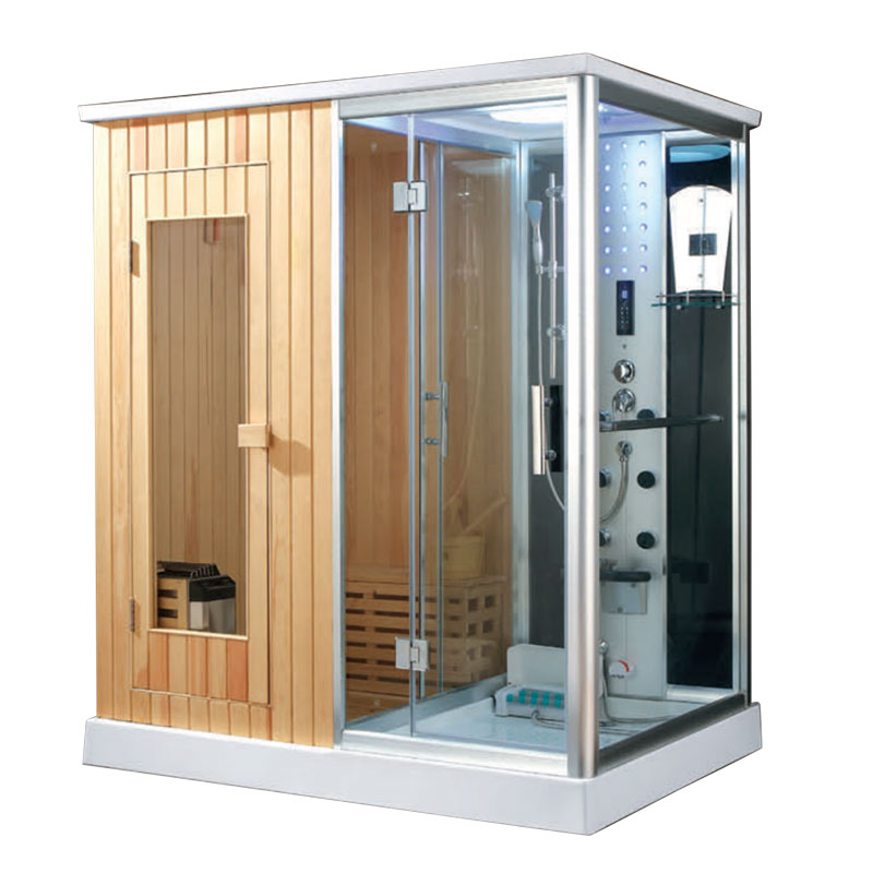 Marangyang Whirlpool Steam Sauna Shower Room na May Bathtub